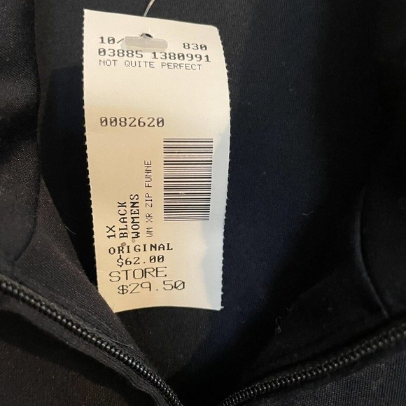 Lands' End Women's Size 1X Athletic Jacket Black NWT Sportswear Outdoor … - Picture 7 of 9
